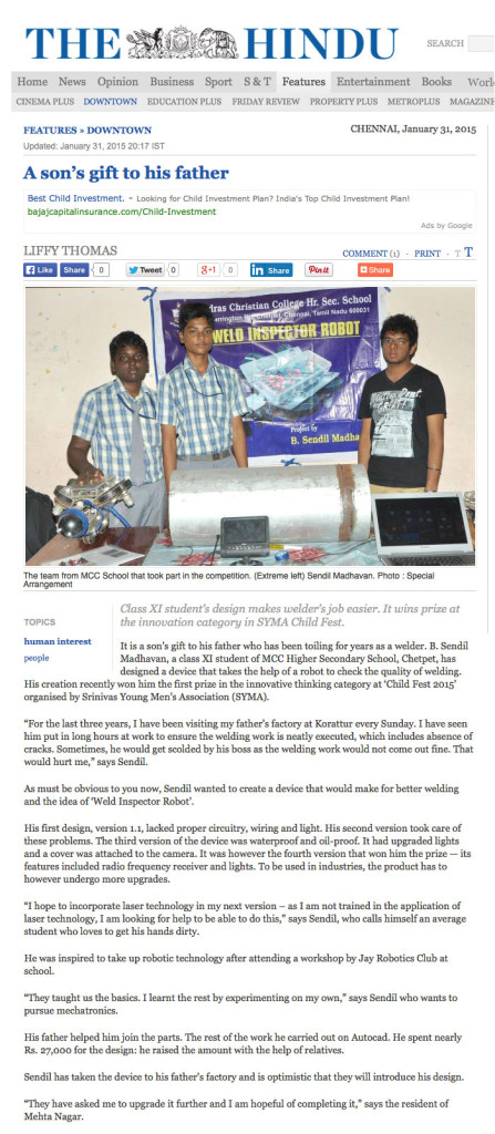 hindu weld inspection robot